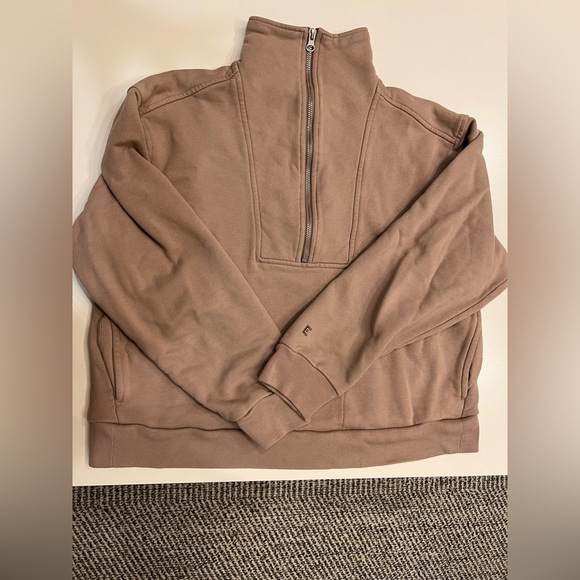 Dusty Rose Everlane Track Half Zip Sweatshirt - Picture 4 of 4